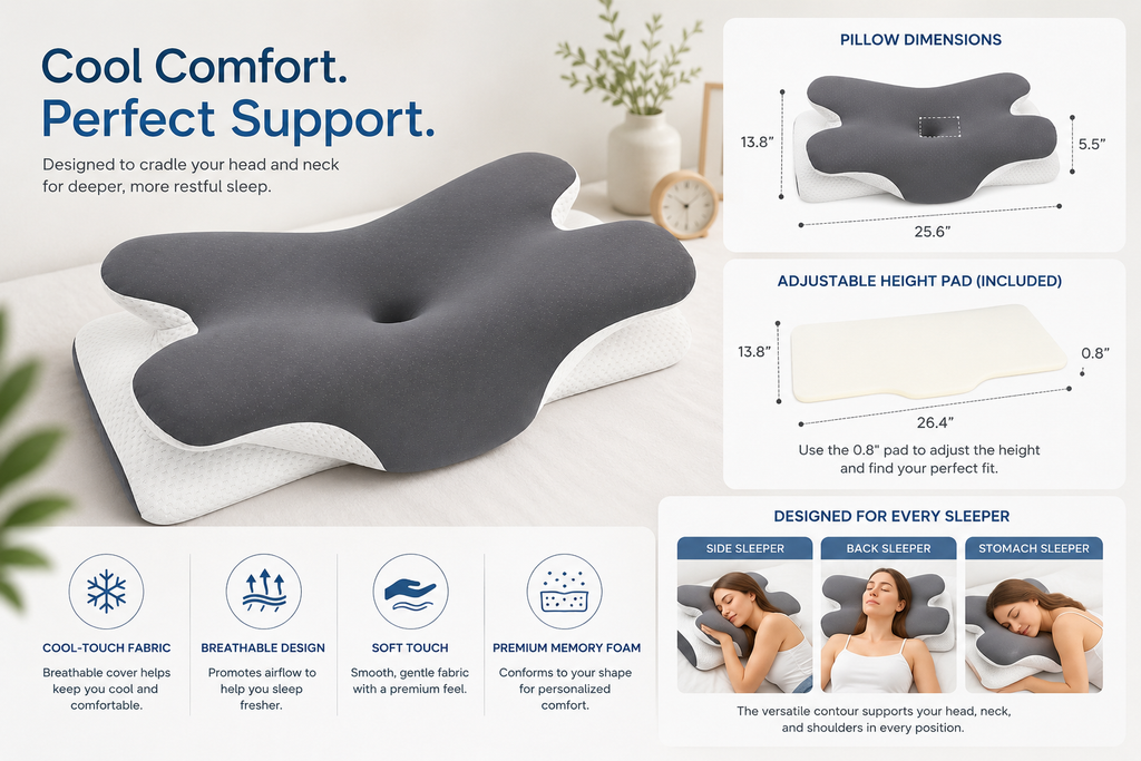 Cooling Contour Memory Foam Pillow